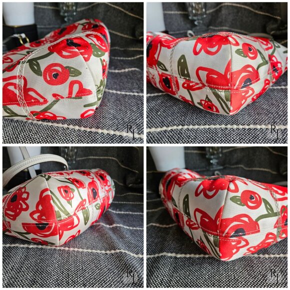 Coach Poppy Hallie Glam Tote Bag 23263 & Matching Wristlet – Limited Edition! 🌸 - Picture 8 of 12